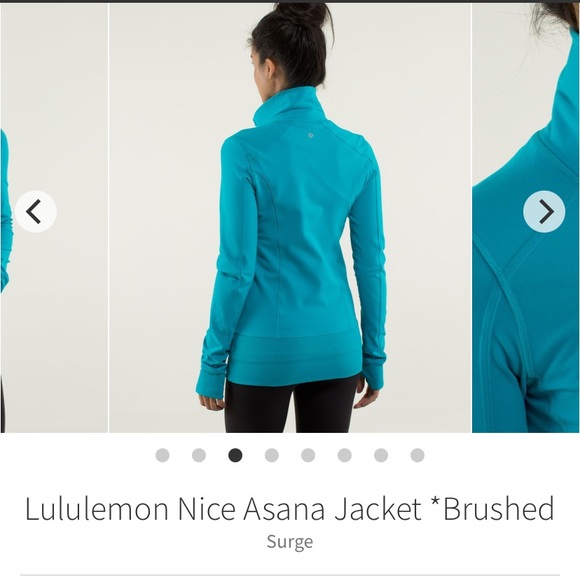 Lululemon Nice Asana Jacket *Brushed, Surge, Size 6, Good Used Condition - Picture 8 of 10